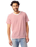 Alternative  Red Riviera Striped Eco-jersey Crew T