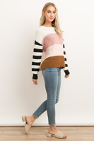 Delaney Color Block Stripe Sweater