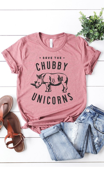 Save The Chubby Unicorns Graphic Tee