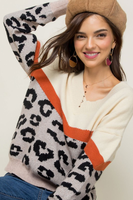 Silvia V-neck Leopard Sweater