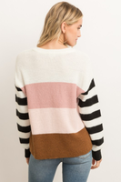 Delaney Color Block Stripe Sweater