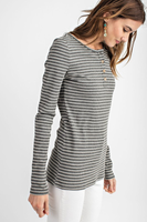 Celeste Pin Stripe Top