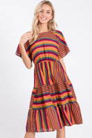 Prudence Stripe Midi Dress