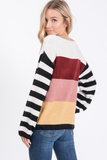 Andie Color Block Striped Sweater