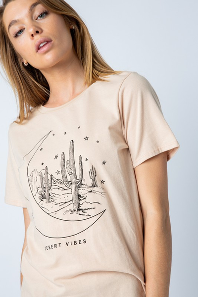 Desert Vibes Printed T Shirt