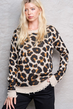 Wild and Free Distressed Leopard Sweater