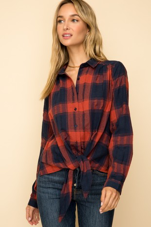 Hazel Plaid Button Down