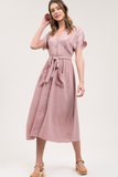 Rose Emroidered Midi Dress