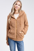 Stephanie Hooded Teddy Jacket